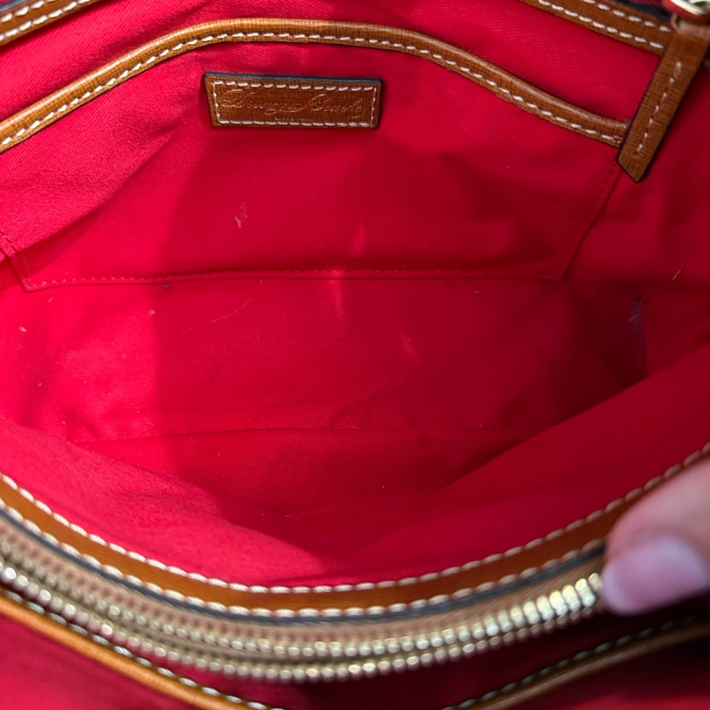 Dooney & Bourke Orange Leather Tote - Picture 2 of 3